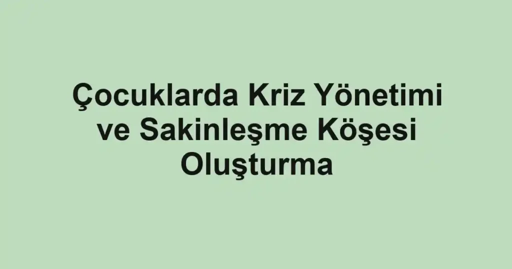 cocuklarda-kriz-yonetimi-ve-sakinlesme-kosesi-olusturma